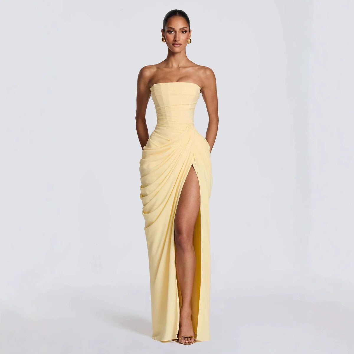 Vestido de Noche sin Tirantes