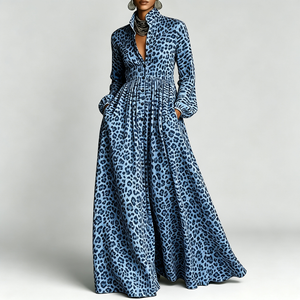 Vestido Camisero Largo Estampado