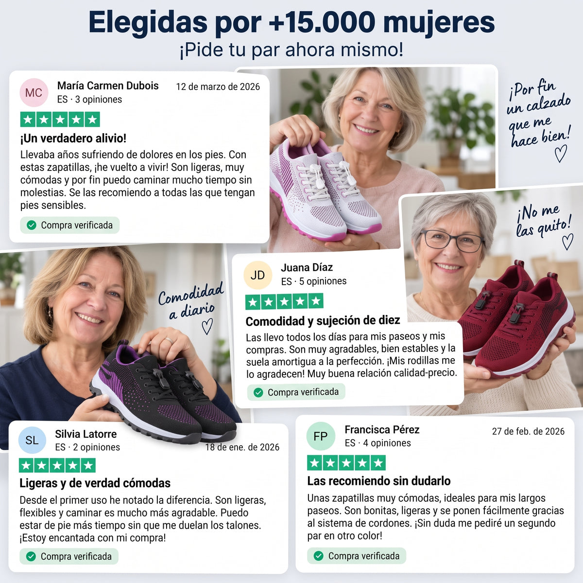 AmpliSoft™: el calzado diseñado para pies hinchados, anchos y sensibles.