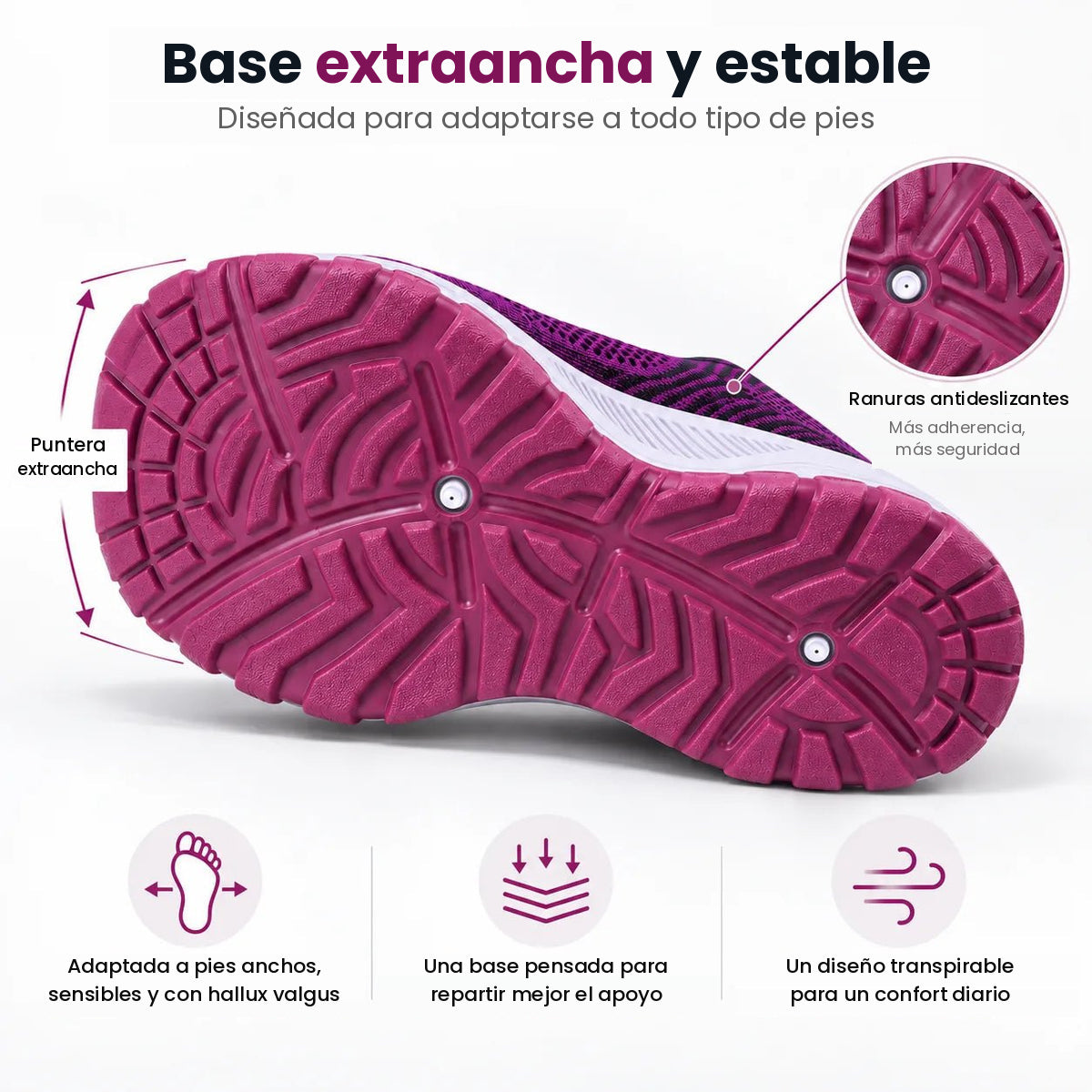 AmpliSoft™: el calzado diseñado para pies hinchados, anchos y sensibles.
