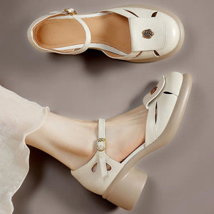 Sandalias de plataforma con tiras claras Triana