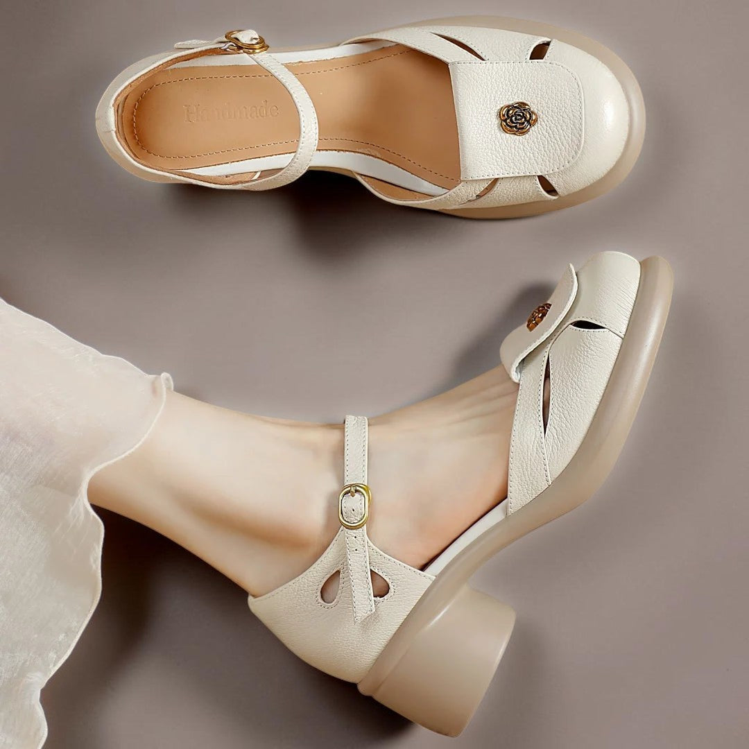 Sandalias de plataforma con tiras claras Triana