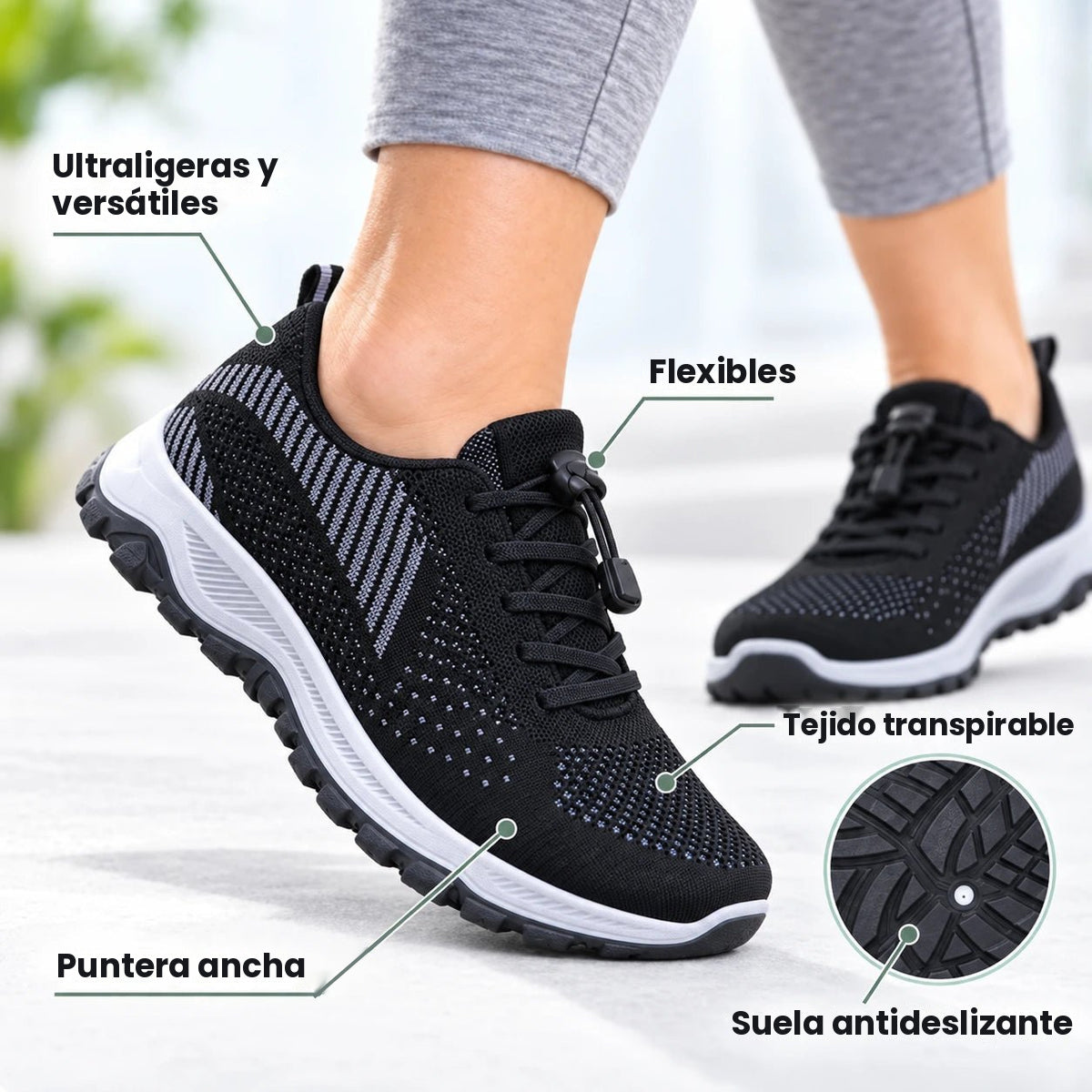 AmpliSoft™: el calzado diseñado para pies hinchados, anchos y sensibles.