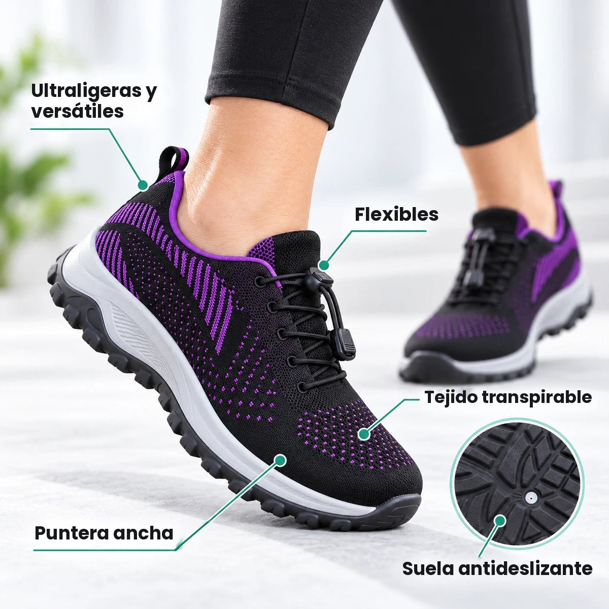AmpliSoft™: el calzado diseñado para pies hinchados, anchos y sensibles.